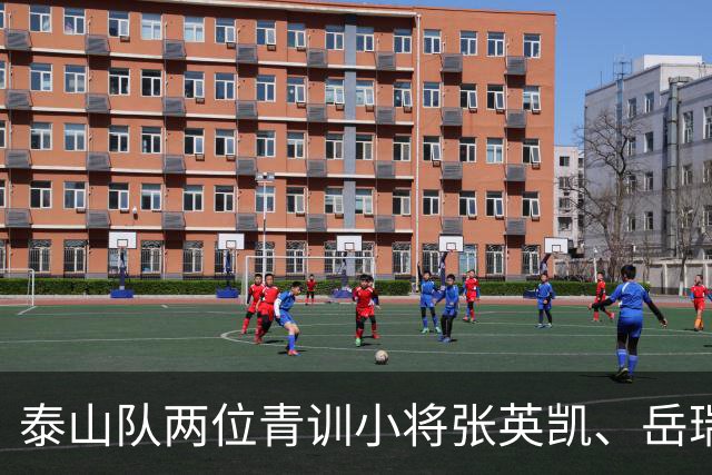 泰山队两位青训小将张英凯、岳瑞杰赛后向泰山队球迷鞠躬致谢